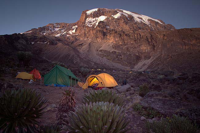 The Baranco camp on Kilimanjaro. (Photo: Adam Angel)