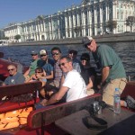 Boat ride on the Neva River. (Photo by Jonathan Schrock)