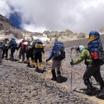 The move to High Camp on Aconcagua (Peter Adams)