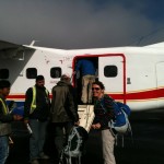 Boarding the plane to Lukla. (Tye Chapman)