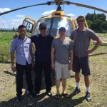 Greg and the Indonesian team with the AS 350B3 helicopter in Timika