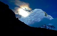 Cho Oyu with the moon coming up. (Mike Guthrie)