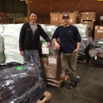 Greg Vernovage (left) and Tye Chapman (right). Weighed & wrapped it came to 4 pallets totalling 2253 pounds!