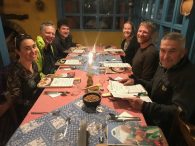 Team dinner after a successful climb of Cayambe (Luke Reilly)