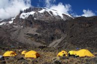 Looking at Kilimanjaro from Barranco Camp (Eric Simonson)