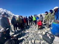 Oxygen practice before the summit bid (Ang Jangbu Sherpa)
