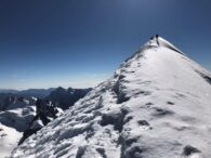 Looking up at the summit of Condoriri (Adam Clark)