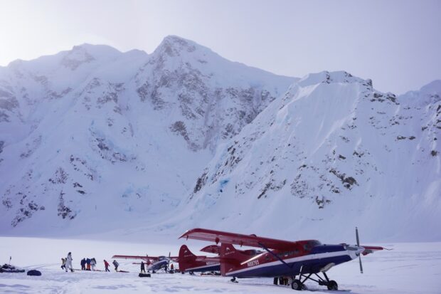 Landing at Denali base camp in 2024