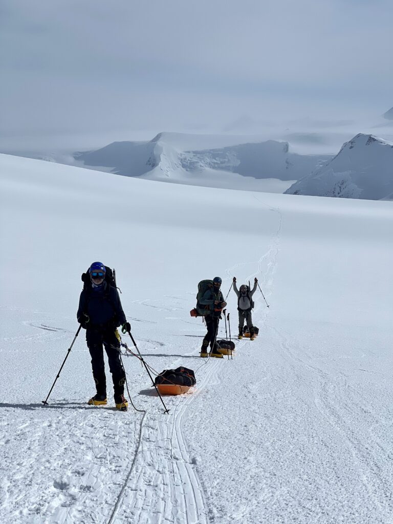 Finally seeing the mountain and moving up to Low Camp (Max Bond)