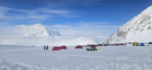 A view of Mount Foraker and 14K Camp