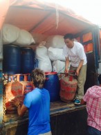 Cho Oyu Sherpas load the truck in Kathmandu for another adventure to Tibet (Ang Jangbu Sherpa)