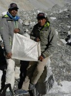 Chewang Lendu and Nuru Gyalzen at Everest BC January 14, 2016