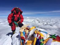 IMG Guide Josh McDowell on the summit of Everest