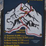 Huayna Potosi Map and Altitudes (Greg Vernovage)