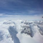Mt. Gunnsbjorn (highest peak in center) from the airplane. (Eric Simonson)
