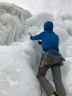 Craig Starting Up the Ice, Willie's Slide (Joe M.)