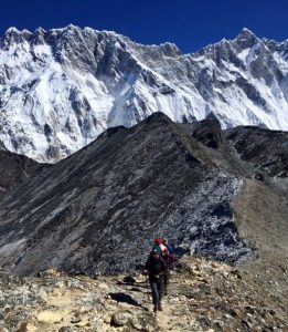 Trekking to the summit of Chukkung Ri (Nathan Berry)