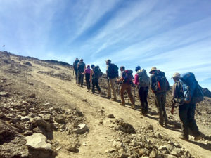 Last stretch before Barafu Camp on Kilimanjaro (Phunuru Sherpa)