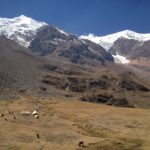Illimani Base Camp with the mountain above