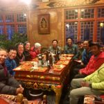 2019 Cho Oyu team celebrates in Kyirong (Phunuru Sherpa)