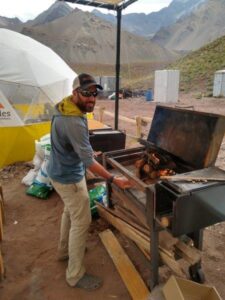 Martin "Tincho" Lucero working the grill (Nickel Wood)