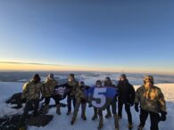 The team on top of Mt Rainier (Riley Gilson)