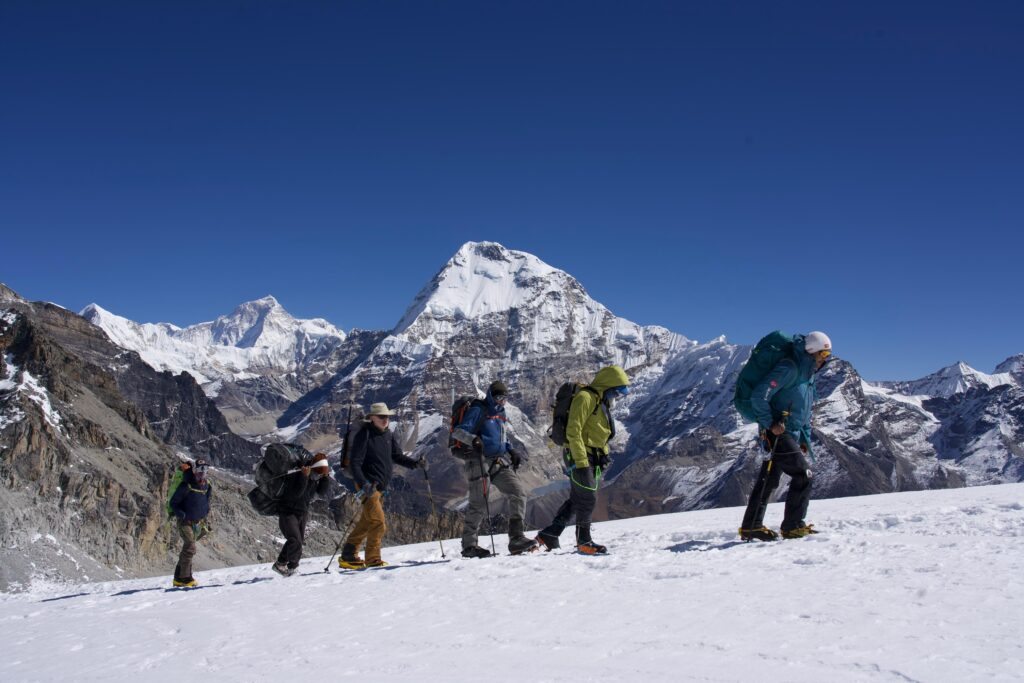 Mera Peak Team ascending to high camp ( Photo Ngawang Tenzing )