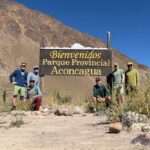 IMG Team 1 climbers at the Aconcagua trailhead ready to start (Stu Johnson)