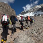 Heading up to Camp 1 from Plaza Argentina (Stu Johnson)