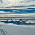 On the way to Camp 1 looking down the Branscomb Glacier towards Vinson BC (Justin Merle)