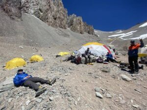 Resting back in camp 1 (T Nachand)