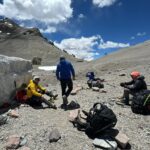 Taking a break near the Ameghino Col (Mark Holman)