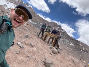 The team arrives to Aconcagua Base Camp (Stu Johnson)