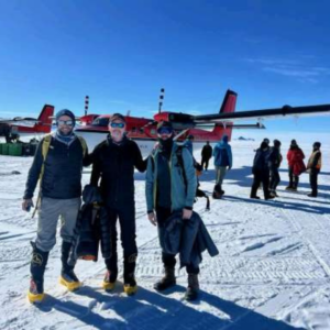 Team arrival at Vinson Basecamp (Max Bond)