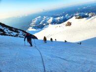 Climbing the Ingraham Glacier (F Baldwin)