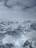 A view of the Alaska Range from the plane